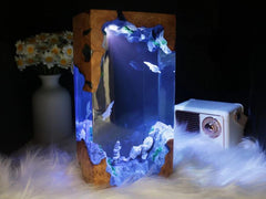 Hunger in the wilderness,Jesus, wood carving, epoxy resin lamp ( Best Gift 🎁 )