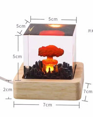 Mushroom Cloud Resin Lamp