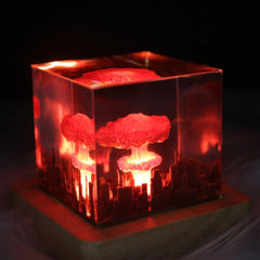 Mushroom Cloud Resin Lamp