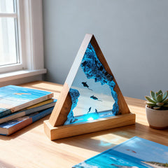 Stingray Resin Night Lamp Handmade Ocean Diver Design for Bedside Decor