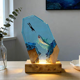 Shark Design Resin Lamp Handcrafted Night Light for Living Room