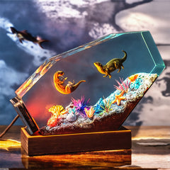 Otter-Inspired Resin Lamp Marine Life Handmade Night Light for Desk Decor