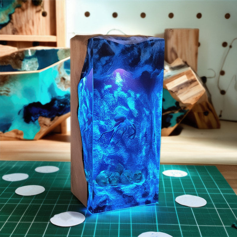 Octopus & Sea Monster Resin Lamp Cool Night Light for Gaming Room