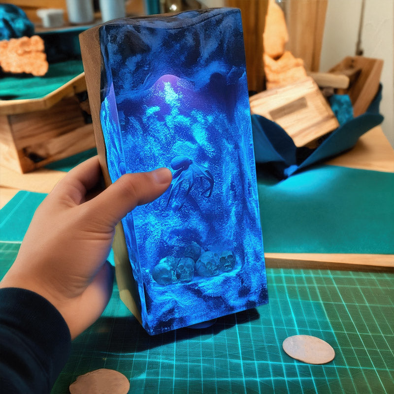 Octopus & Sea Monster Resin Lamp Cool Night Light for Gaming Room