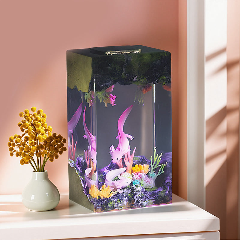 Axolotl Resin Lamp Handmade Night Light for Bedside
