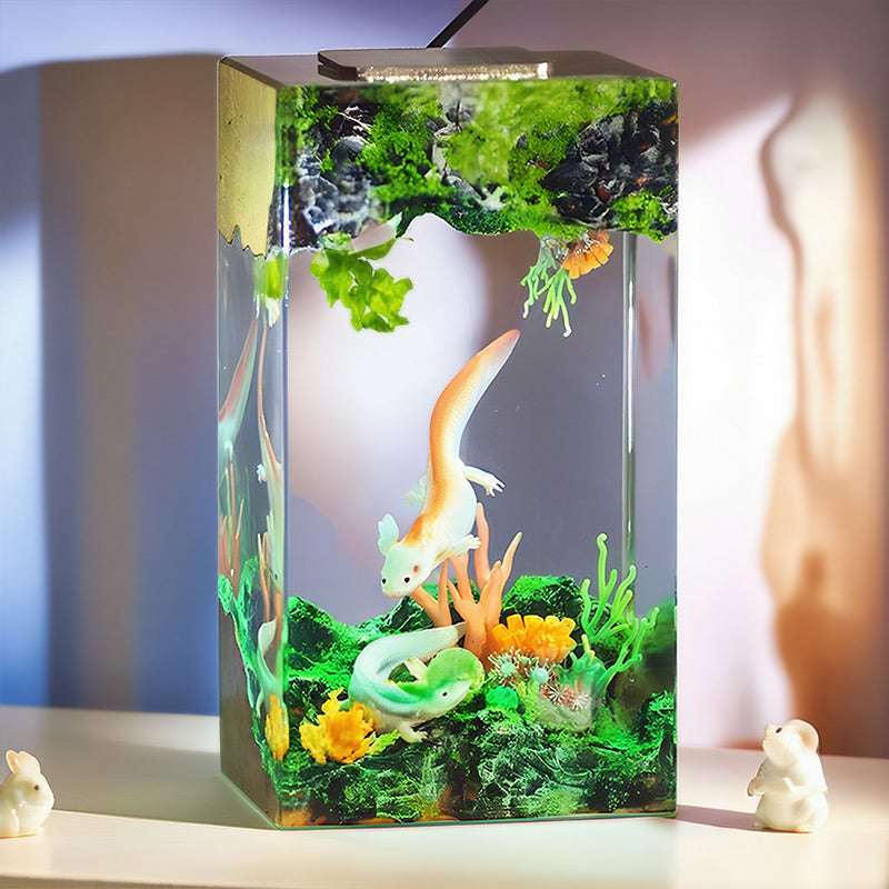 Axolotl Resin Lamp Handmade Night Light for Bedside