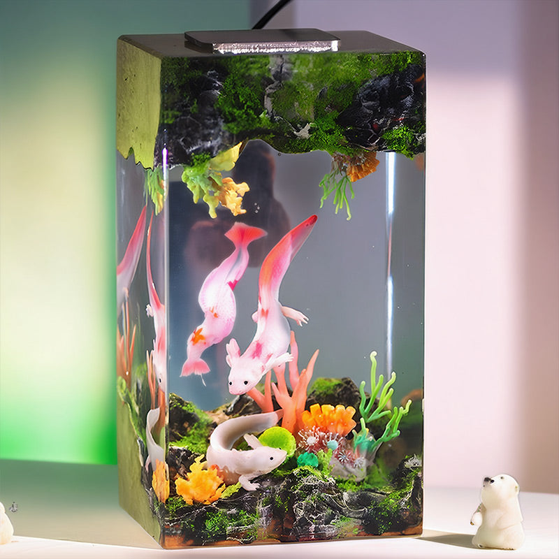 Axolotl Resin Lamp Handmade Night Light for Bedside