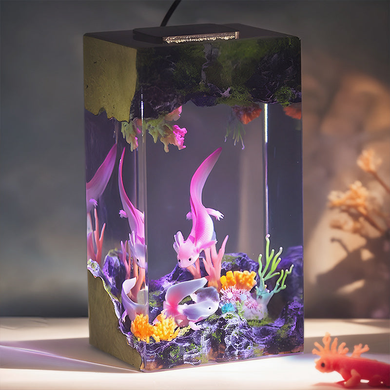 Axolotl Resin Lamp Handmade Night Light for Bedside