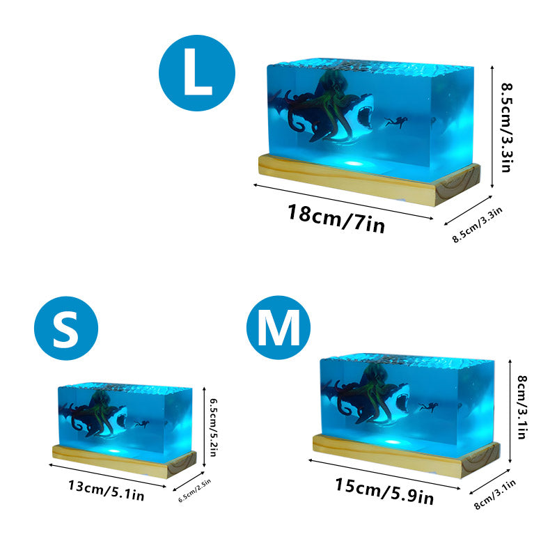 Predator Shark Resin Lamp Captivating Epoxy Glow for Office Decor