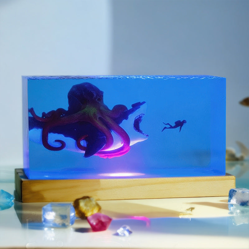 Predator Shark Resin Lamp Captivating Epoxy Glow for Office Decor