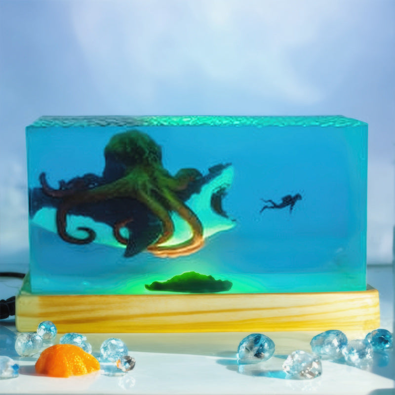 Predator Shark Resin Lamp Captivating Epoxy Glow for Office Decor