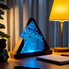Stingray Resin Night Lamp Handmade Ocean Diver Design for Bedside Decor