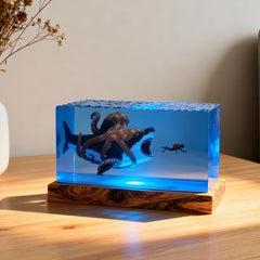 Predator Shark Resin Lamp Captivating Epoxy Glow for Office Decor