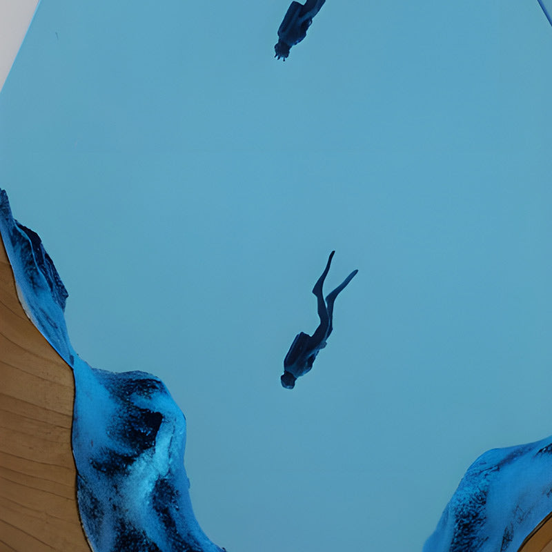 Marine-Themed Resin Lamp Hypnotic Ocean Epoxy Art Light for Home Decor