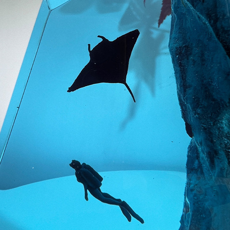 Manta Ray Resin Lamp Ocean Night Light Handmade for Living Room