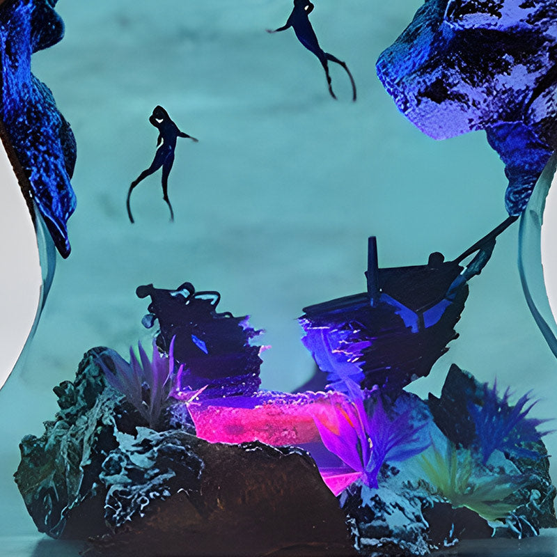 Manta Ray Resin Headset Stand Unique Gaming Accessory & LED Decor
