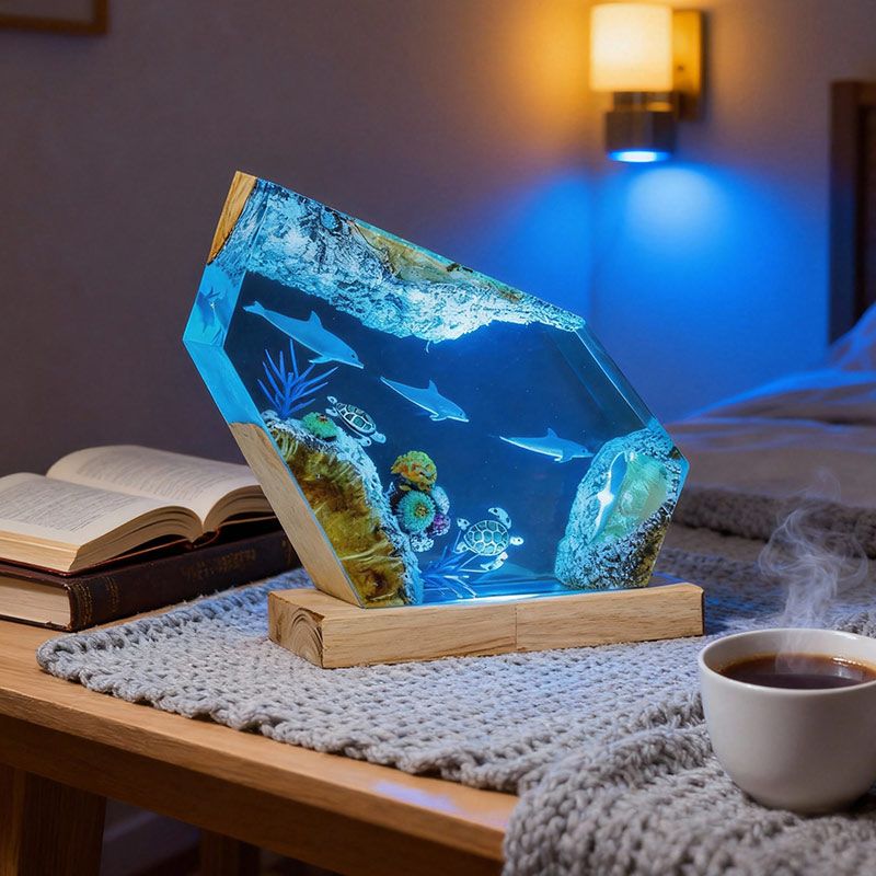 Deep Sea Explorer Resin Lamp Night Light for Holiday Decor