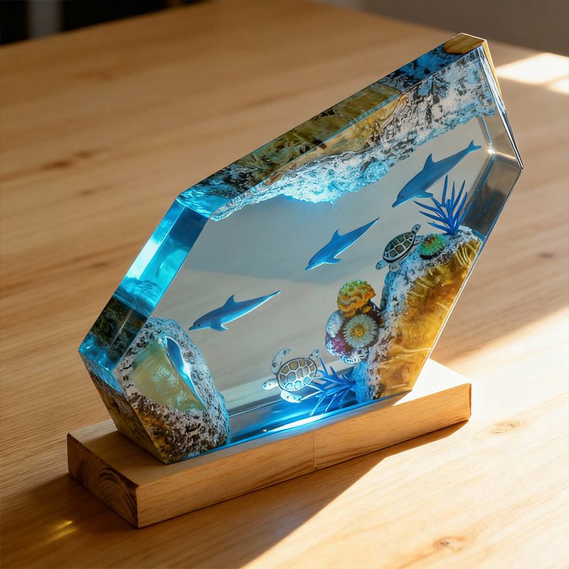 Deep Sea Explorer Resin Lamp Night Light for Holiday Decor