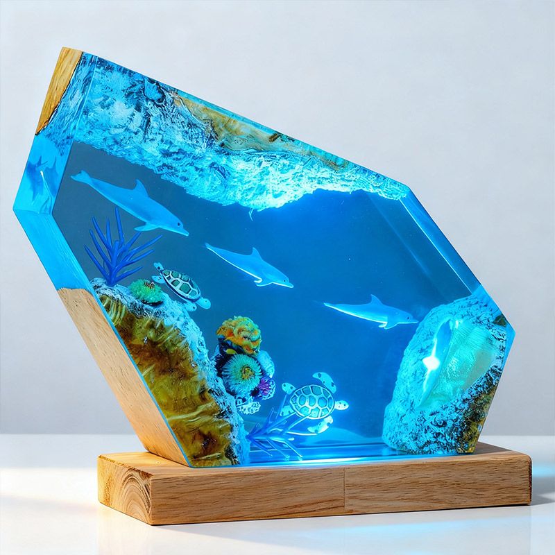 Deep Sea Explorer Resin Lamp Night Light for Holiday Decor