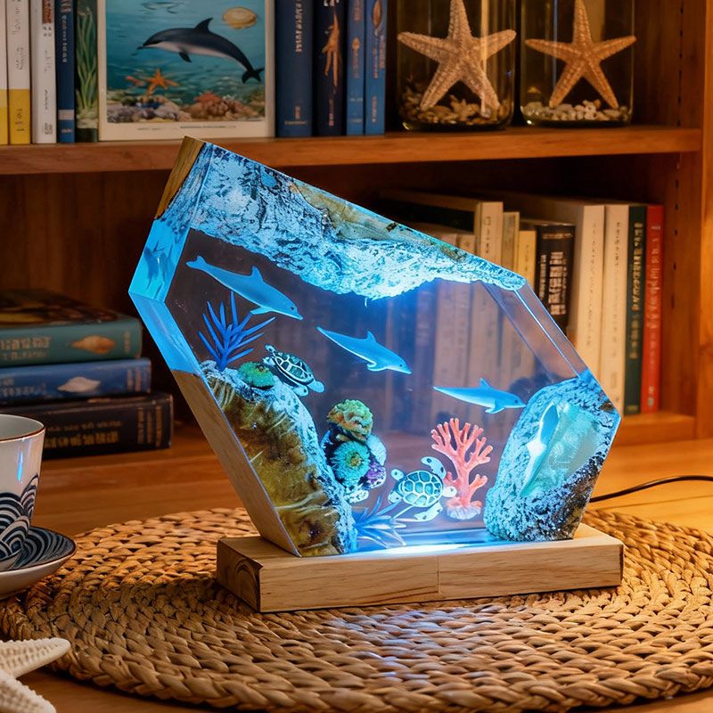 Deep Sea Explorer Resin Lamp Night Light for Holiday Decor