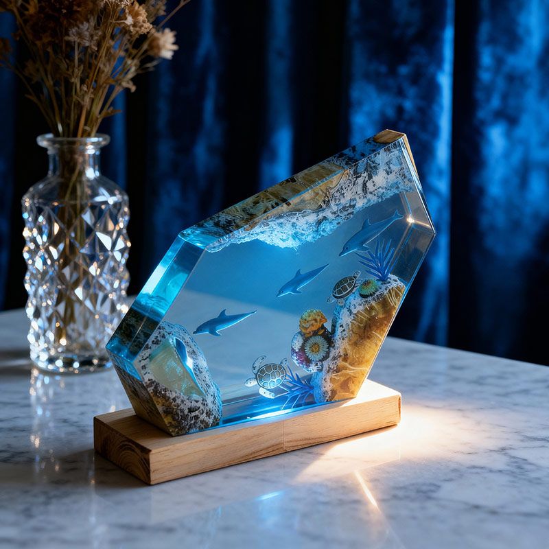 Deep Sea Explorer Resin Lamp Night Light for Holiday Decor