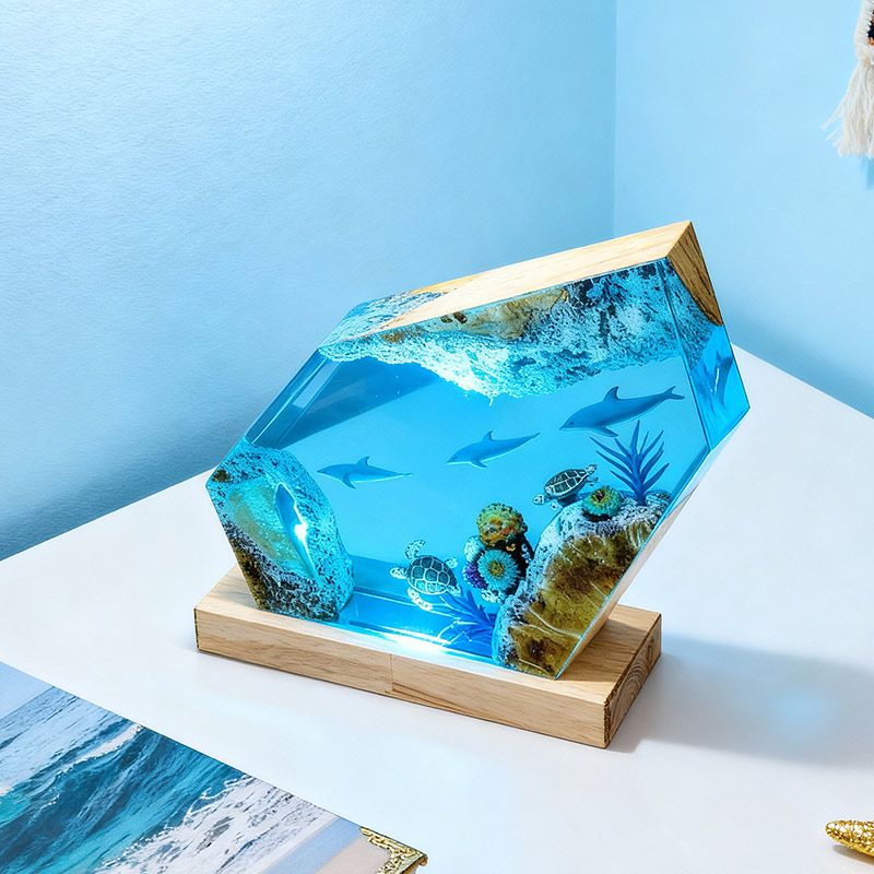 Deep Sea Explorer Resin Lamp Night Light for Holiday Decor