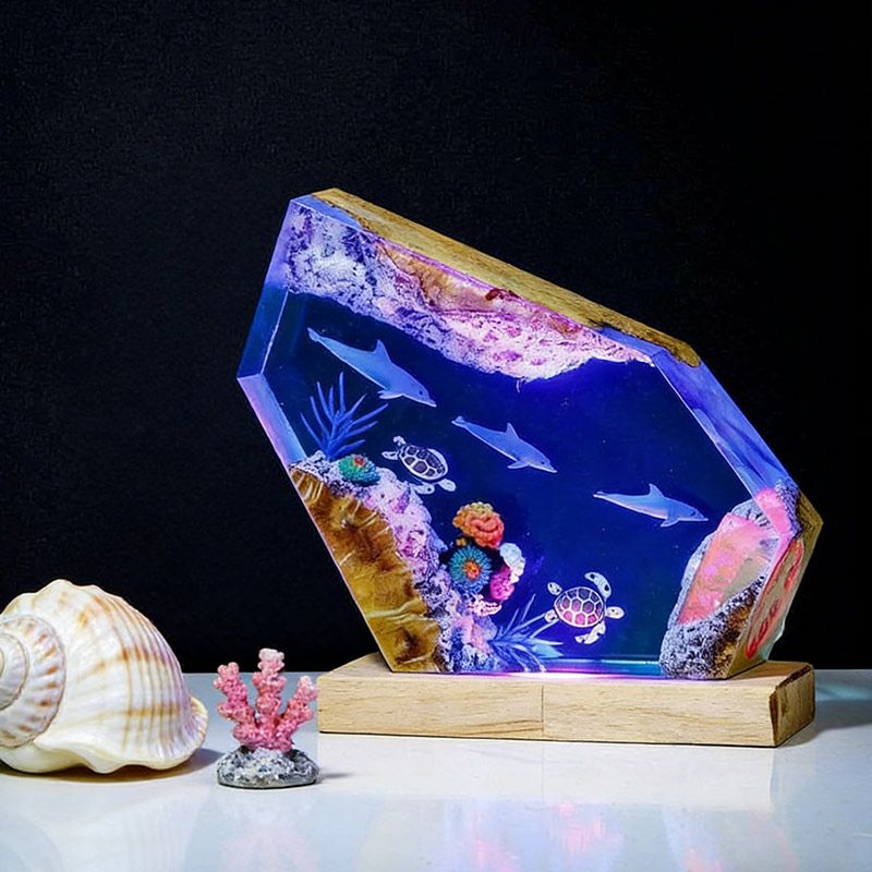 Deep Sea Explorer Resin Lamp Night Light for Holiday Decor