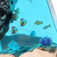 Marine Resin Lamp with Mermaid Fish Handcrafted Decorative Gift