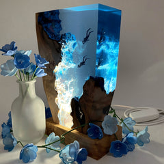 Diver frozen in light, Night Light, Scuba Diving Deep Sea Exploration（ Best Gift 🎁 ）🔥