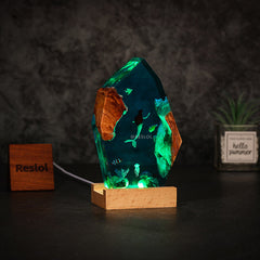 Mermaid & Jellyfish Resin Lamp Irregular Ocean Night Light for Home Decor